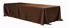 90 X 156 Brown Rectangular Linen Tablecloths